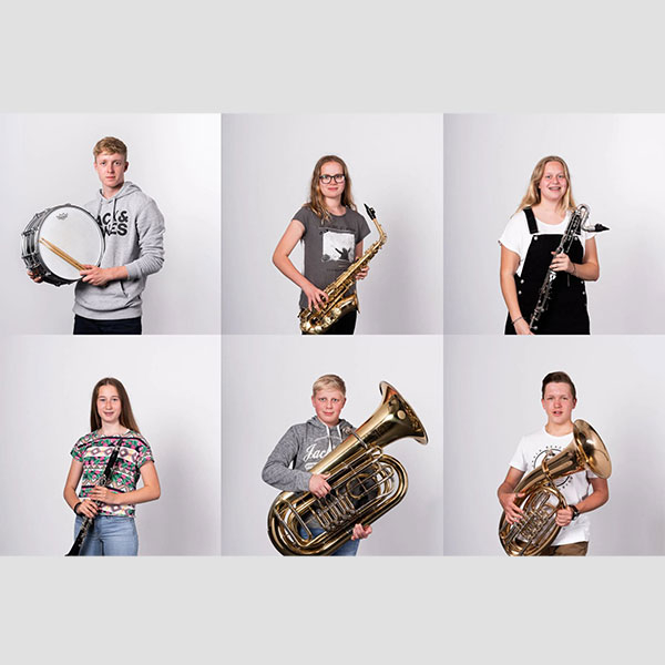 Gruppenfoto der Jugendmusik Kiefersfelden